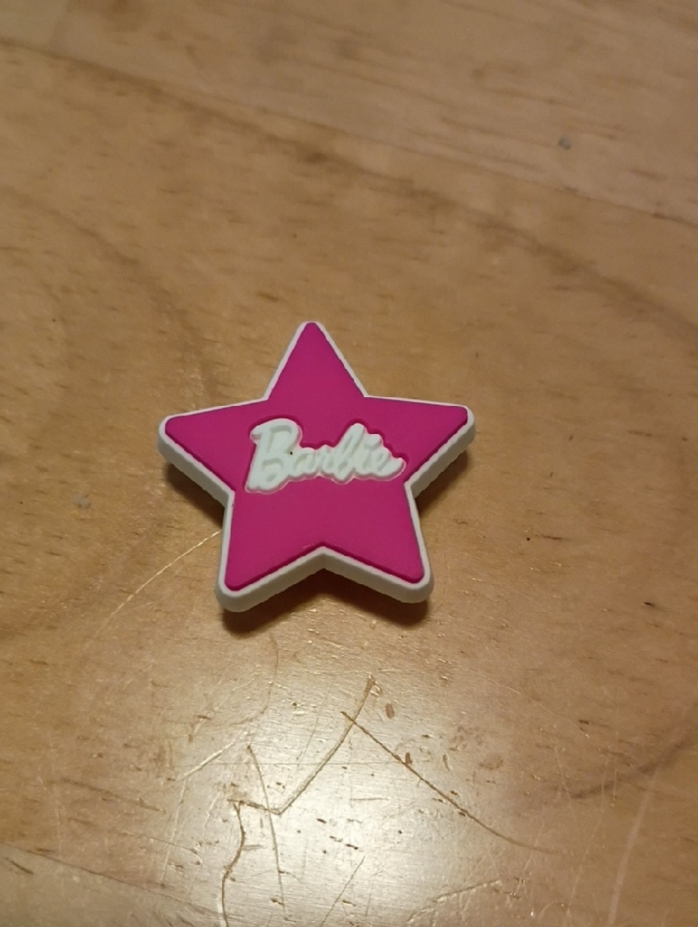 10 for $10 Jibbitz Croc Charms - Barbie Pink & White Star 4 - New Shoe Charm